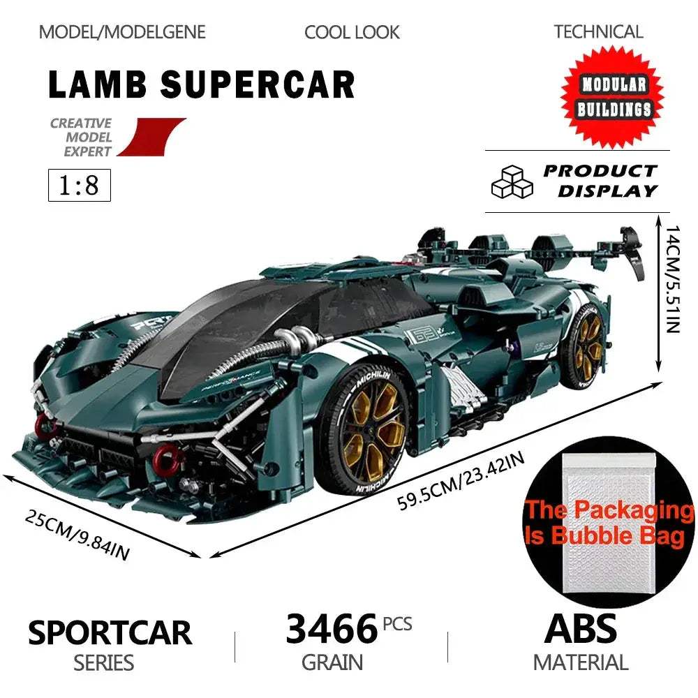 Sports Car Building Blocks Set For Kids Educational Gift Idea - ToylandEU
