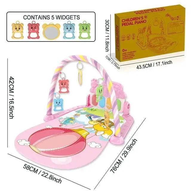 Baby Music Activity Gym Rug Play Mat Newborn Carpet Pedal Piano Keyboard Infant Fitness Rack Playmat Crawling Game Pad Toys Gift - ToylandEU