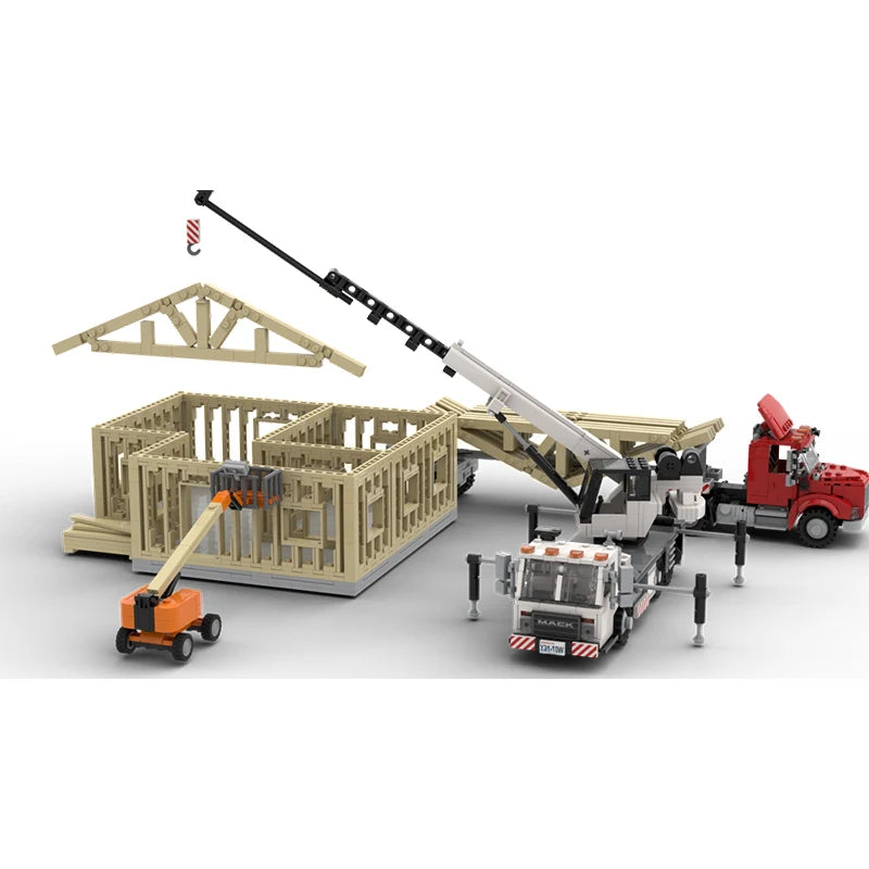 Urban Architecture Series Unfinished House Truck Crane Assembly - ToylandEU
