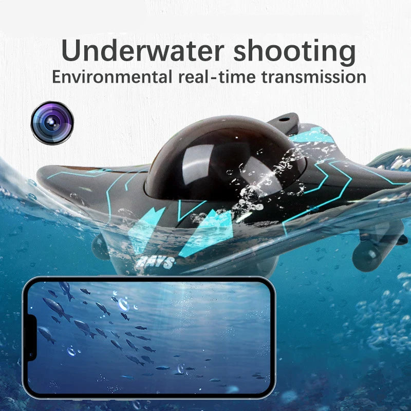 Underwater RC Submarine Boat with WiFi FPV Camera - Remote Control Mini Ship for Aquatic Exploration