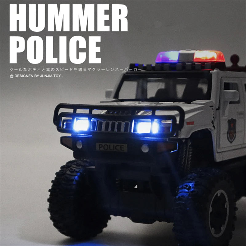 1:32 Scale Hummer H2 6*6 Big Tire Die-cast Metal Toy Car Model