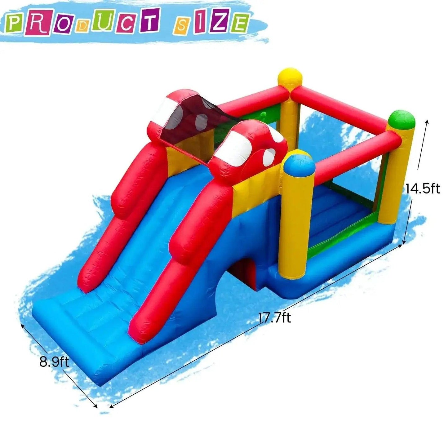 Giant Inflatable Bounce House Big Size Trampoline With Slide - ToylandEU