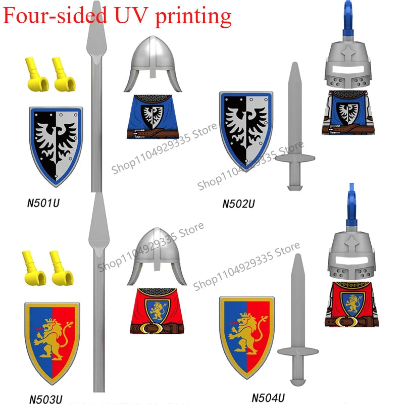 Micro Blocks | Medieval Knight Figures | Plastic Model Kit | Ages 14 Plus