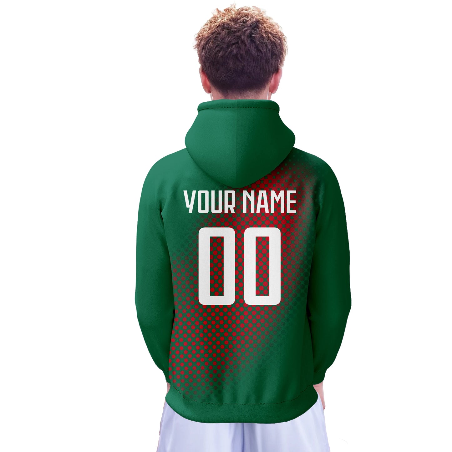 Personalized 3D Printed Mexico Soccer Hoodie with Custom Name and Number - Unique Football Sweatshirt Gift for Sports Fans