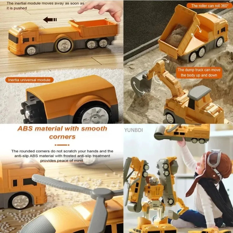 Magnetic Deformation | Engineering Car Robot Block Set |Transforming Toy