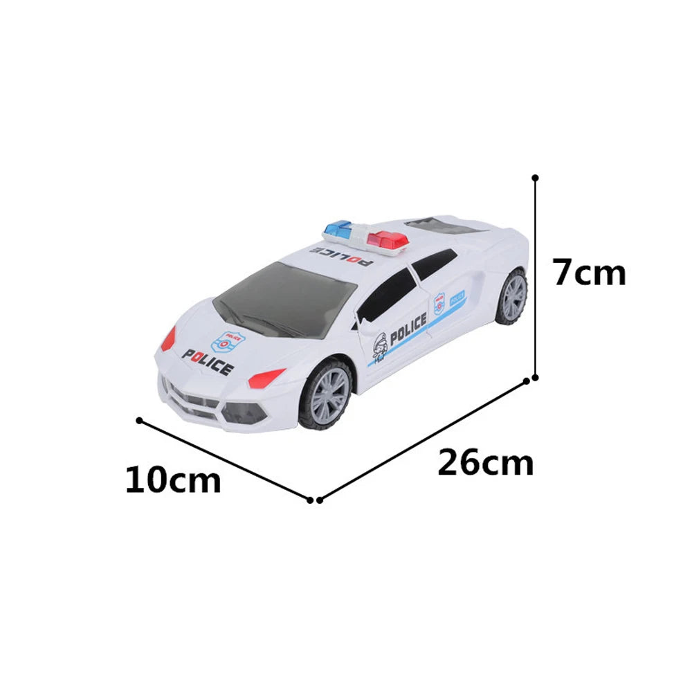 Cool Lighting Music Police Car Toy for Kids with 360 Degree Rotating Wheels - ToylandEU