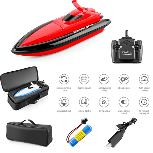 High-Speed 4-Channel Remote Controlled RC Boat for Pool Racing ToylandEU.com Toyland EU