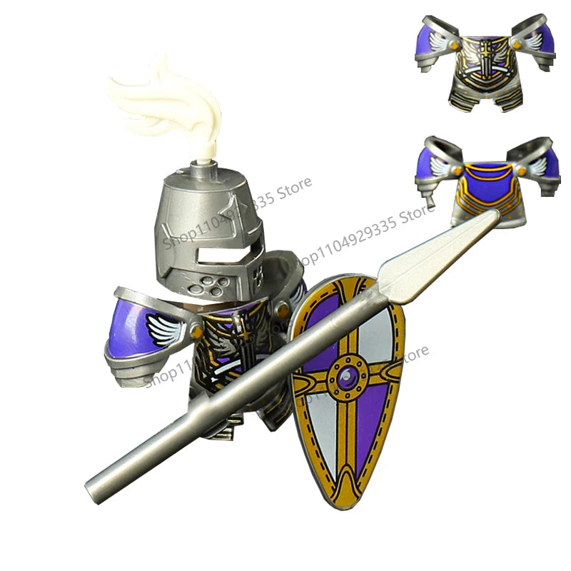 Micro Blocks | Medieval Knight Figures | Plastic Model Kit | Ages 14 Plus