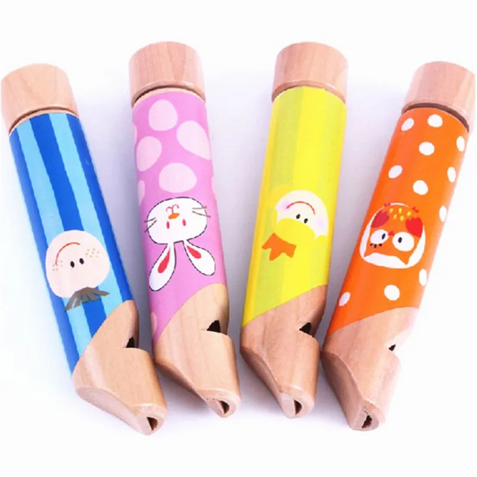 Whistle Wooden Push Pull Flute Whistle Musical Instrument Baby - ToylandEU