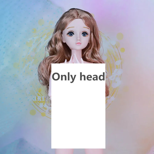 60CM BJD Doll Head with 4D Artificial Eyes and Long Curly Hair ToylandEU.com Toyland EU