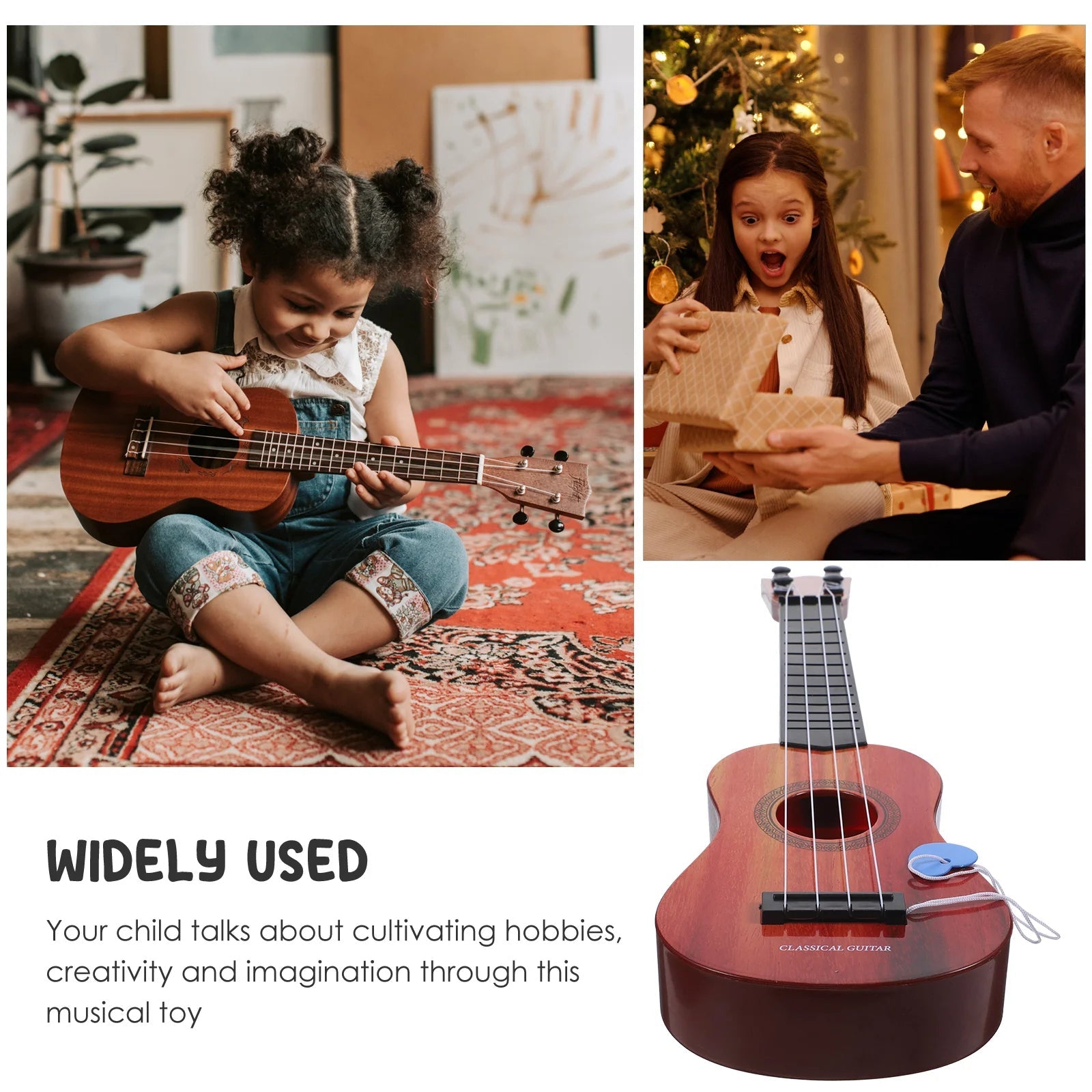 Kids' Wooden Mini Ukulele Toy for Musical Education - ToylandEU