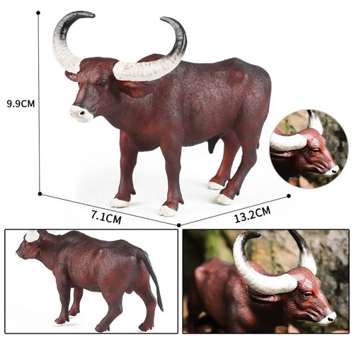 Farm Animal Simulation Action Figure Toy Set - Cow, Cattle, Calf, Angus, Bull, Buffalo, Yak Model ToylandEU.com Toyland EU