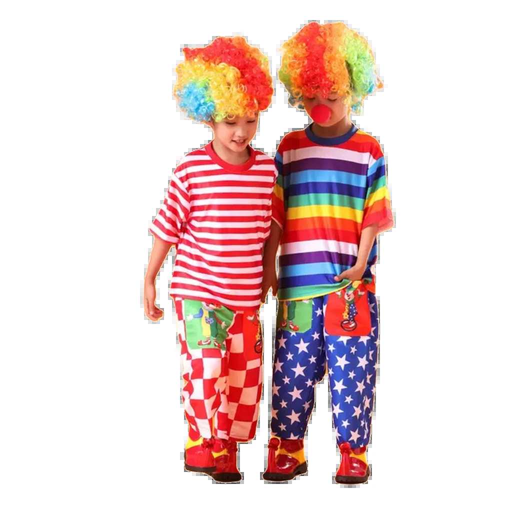 Adorable Kids Clown Outfit - Vibrant Carnival Costume for Children, Circus-Themed Dress-Up, Ideal for Halloween and Cosplay