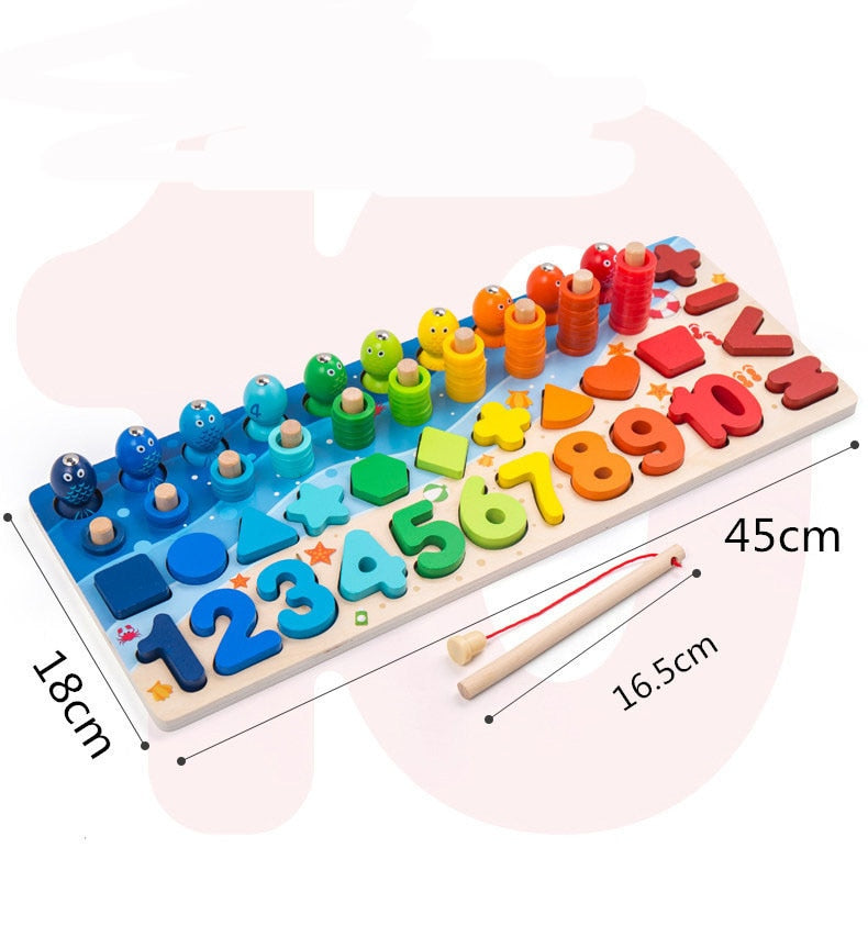 Wooden Montessori Math Fishing Educational Toys for 1-3 Year Olds - Toyland EU
