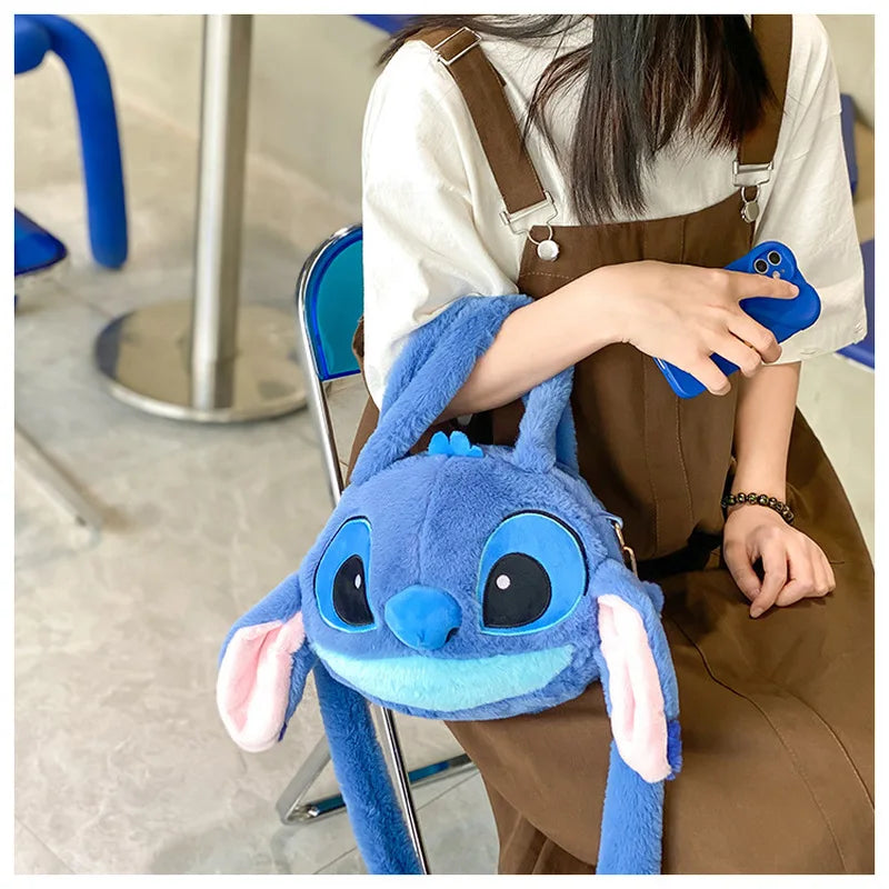 Kawaii Disney Stitch Plush Doll Shoulder Bag - Cute Stuffed Toy Handbag Gift