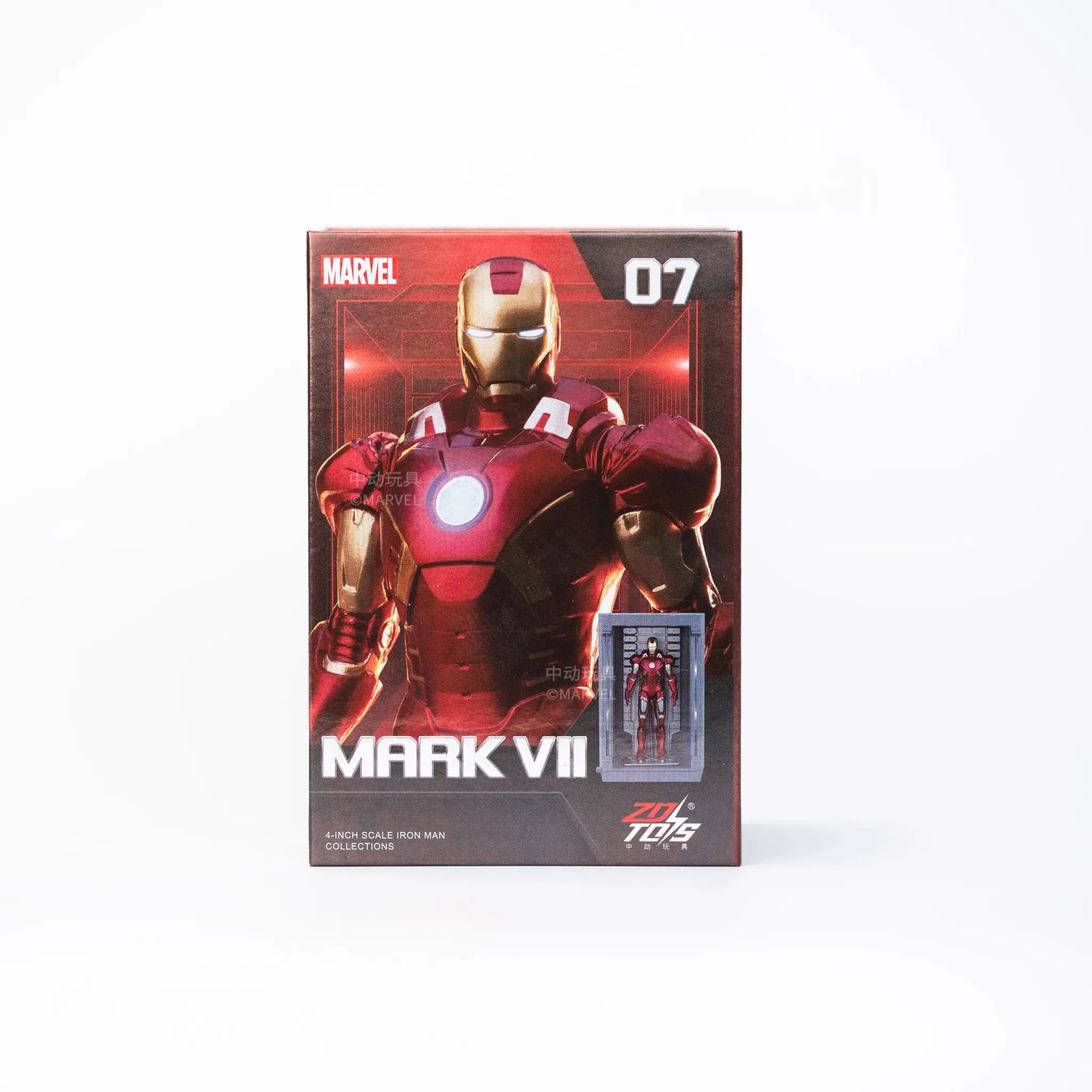 Hot Zd Toys Iron Man 4 Inches With Base Mk1 Mk2 Mk3 Mk4 Mk5 Mk6 Mk7 Action Figures Tony Stark Model Action Figure Gift - ToylandEU