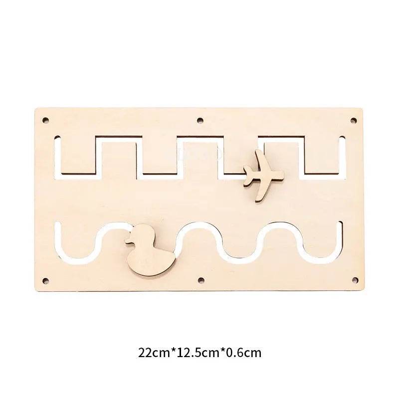Baby DIY Montessori Activity Busy Board Parts Latch Toy Wooden Puzzle Accessories Material Early Education Toy for Children Gifts - ToylandEU