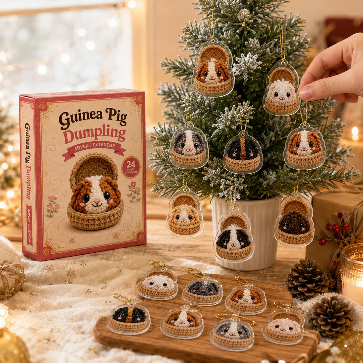 Christmas Advent Calendar | 24 Day Countdown | Mini Acrylic Figures | Holiday Decor