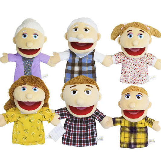 Family Member Hand Puppet Soft Doll - 30cm Stuffed Figurine Educational Toy - ToylandEU
