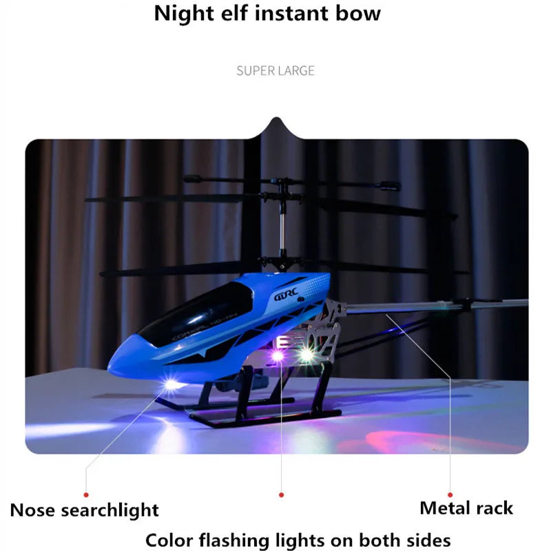 70cm 4K WiFi FPV RC Helicopter with Obstacle Avoidance & LED Lights - Remote Control Aircraft for Kids
