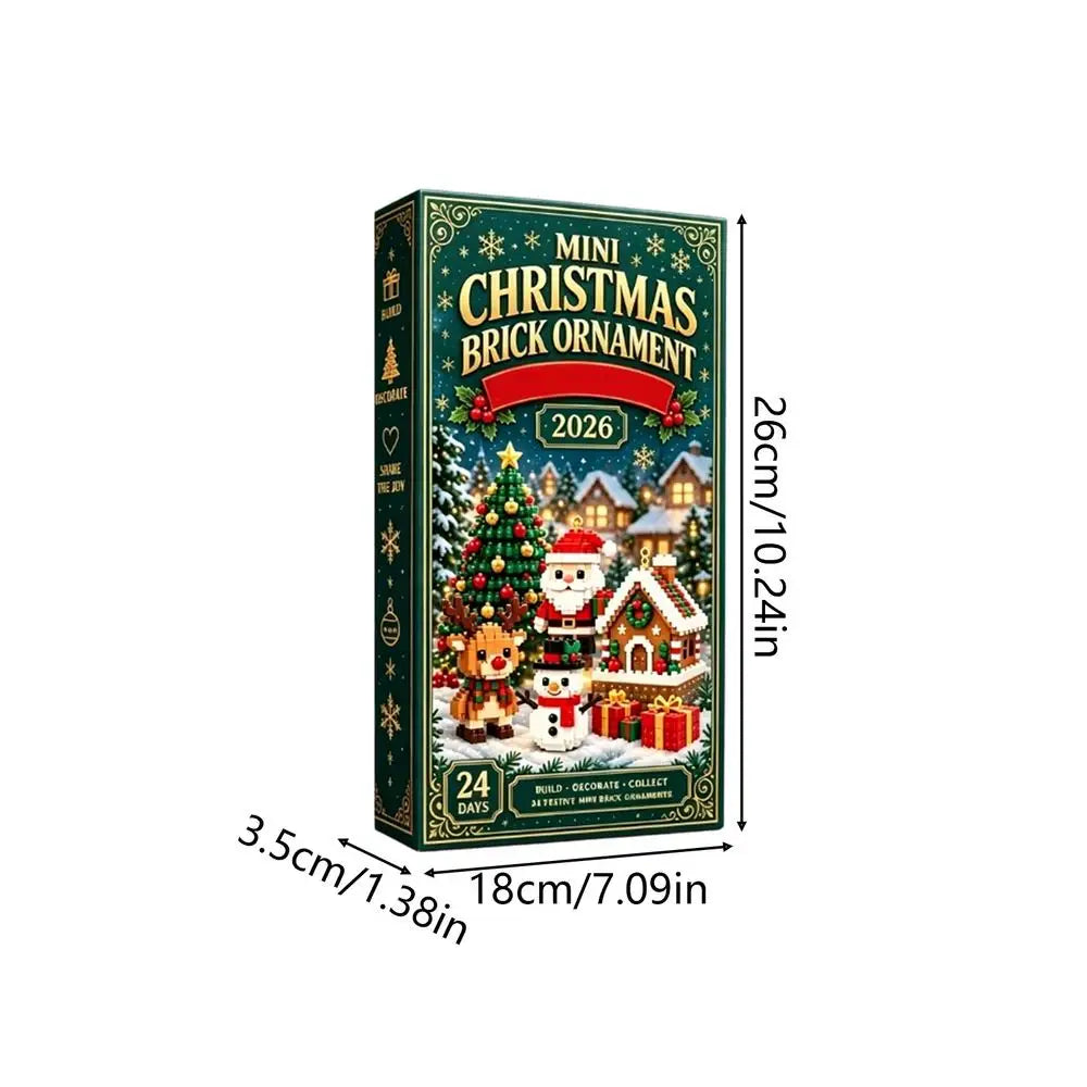 Advent Calendar | 24 Day Christmas Blocks | 3D PVC Santa And Reindeer Figurines | Collectible Decor