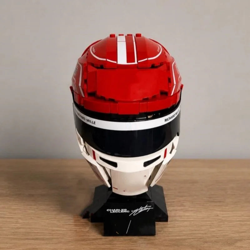 F1 Helmet Building Blocks Set | Hamilton Leclerc Model | Teenage Gift