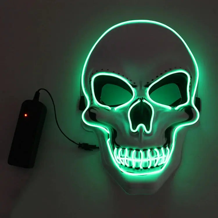 Halloween Horror Skull Mask LED Cold Light Mask LED Halloween Mask Cosplay Mask Halloween Party Decoration Luminous Skull Masks - ToylandEU