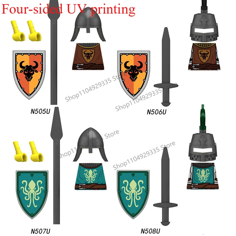 Micro Blocks | Medieval Knight Figures | Plastic Model Kit | Ages 14 Plus