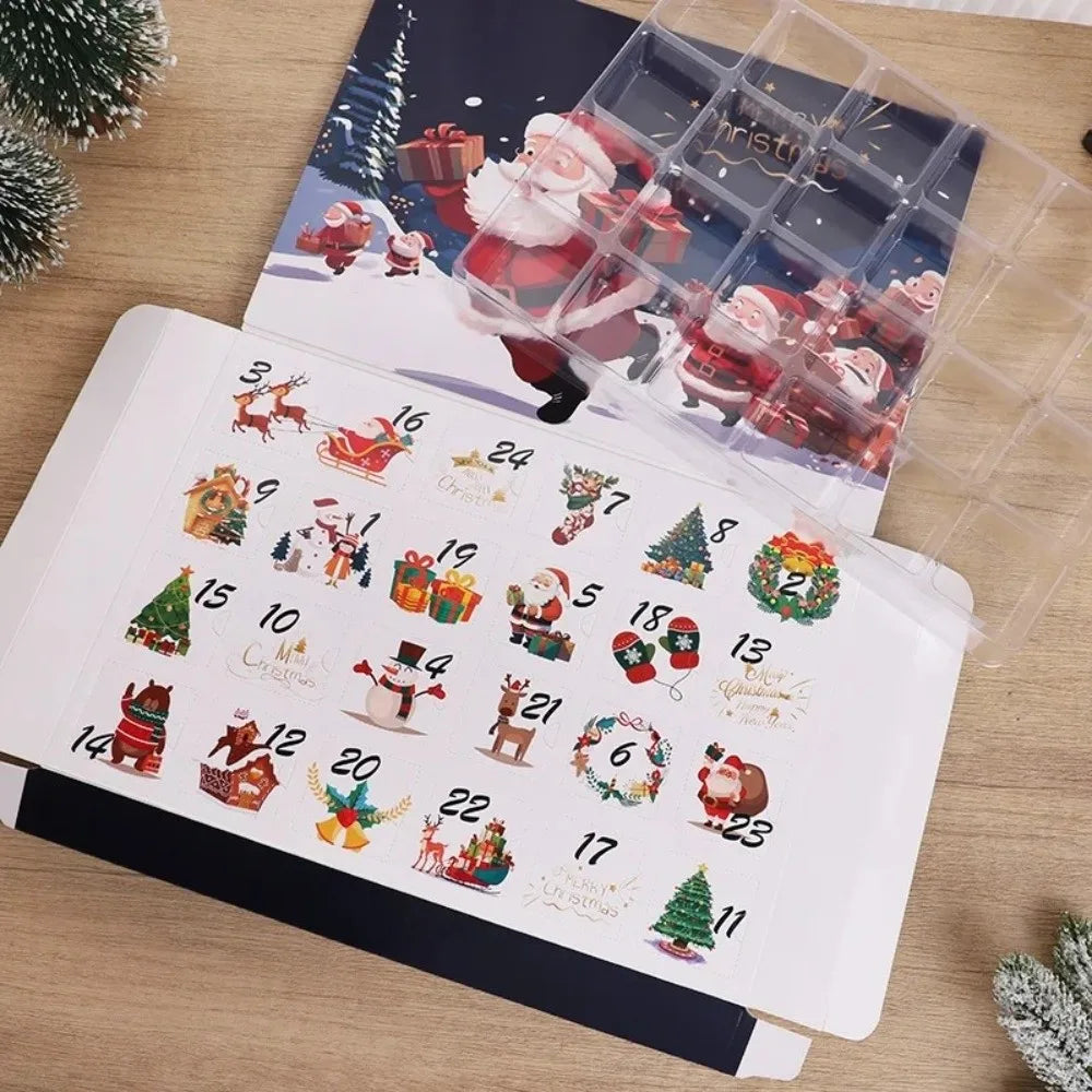 Advent Calendar | 24 Grid DIY Fillable Drawers | Eco Friendly Cardboard | Surprise Gift Countdown