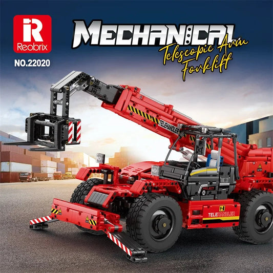 Telescopic Arm Forklift Vehicle with High Tech RC Mechanical Engineering - ToylandEU