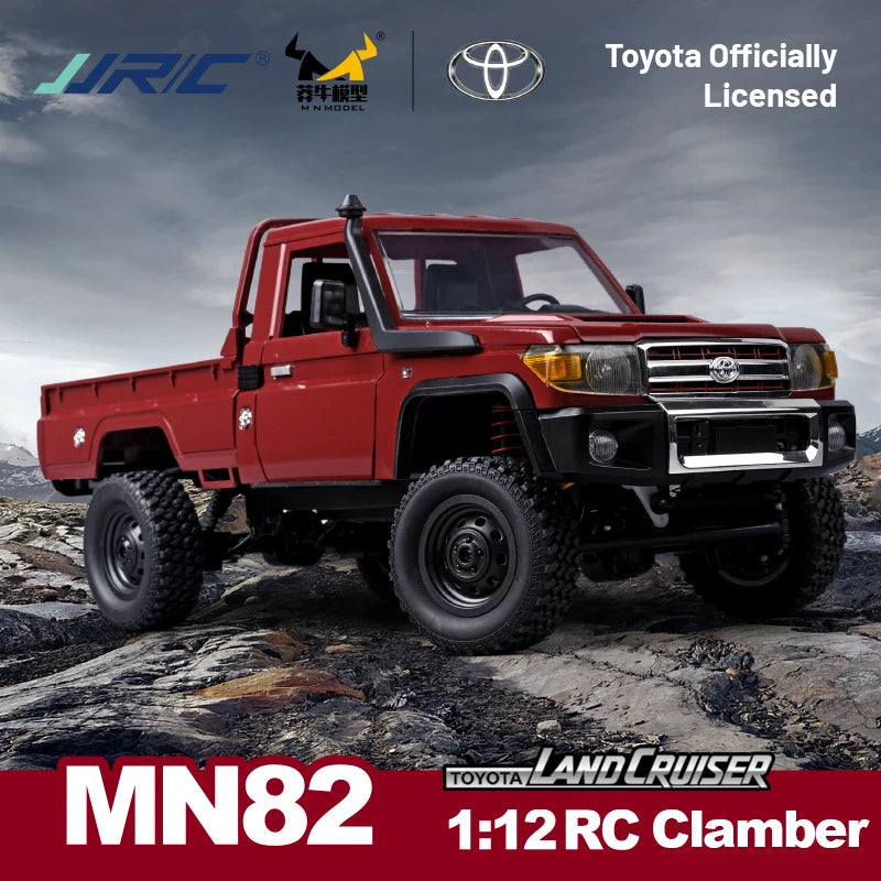 RC JJRC MN82 1:12 Scale 4x4 Remote Control Pickup Truck with LED Lights - Simulation Model for Kids & Hobbyists