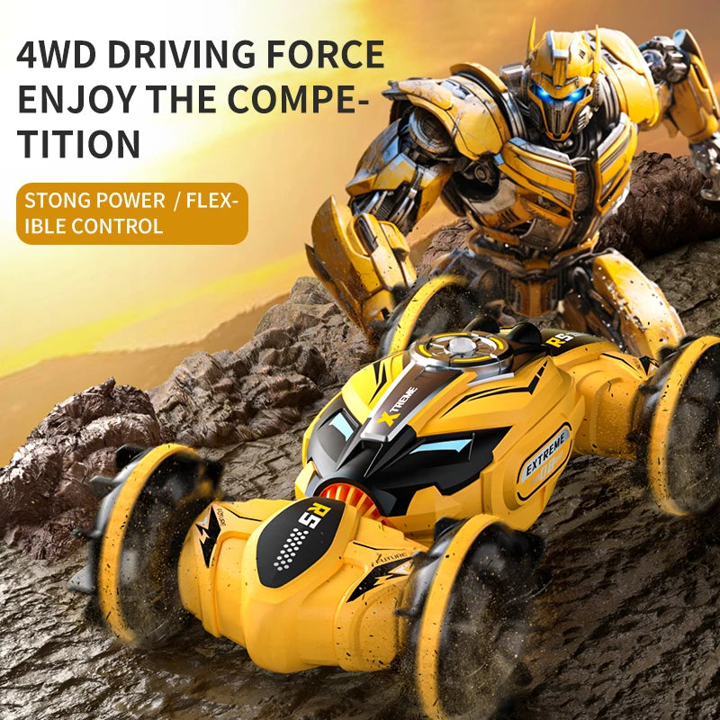 Amphibious 2.4GHz Remote Control Stunt Car with Dual Control Options - RC Vehicle for Thrilling Adventures