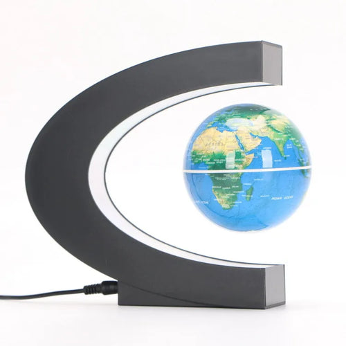 Levitating Magnetic Globe with LED Lights 8.5cm/3.5in C Shape World ToylandEU.com Toyland EU