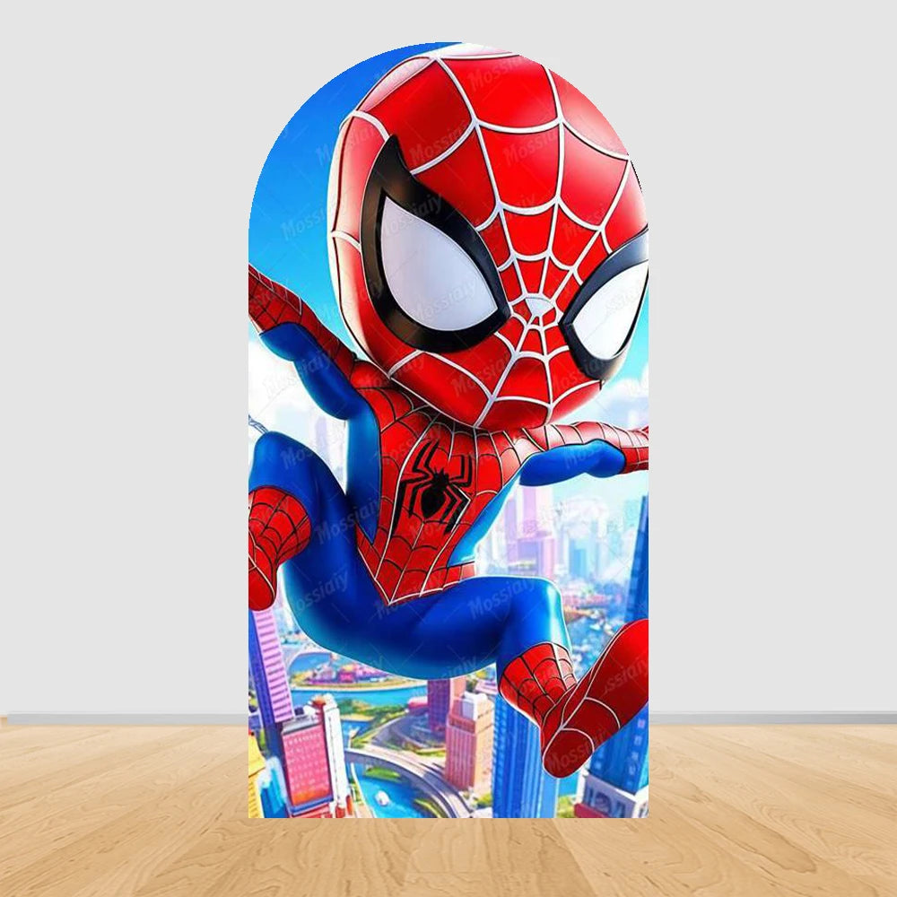 Arch Backdrop | Spider-Man Theme | Polyester | Customized