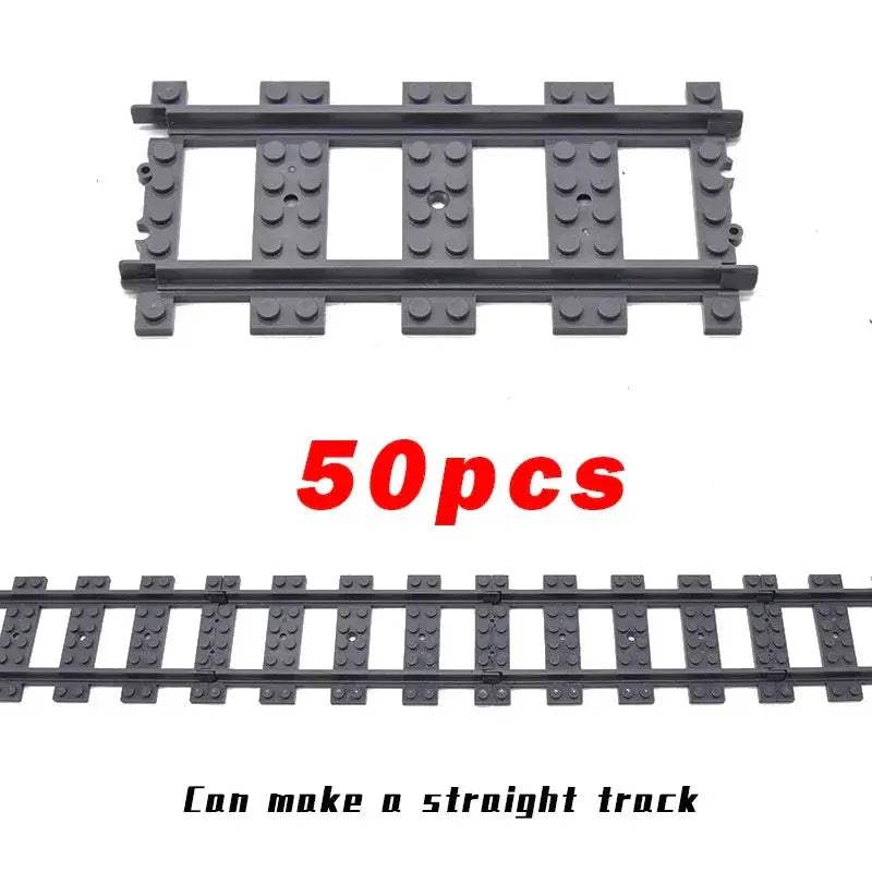 Flexible Train Tracks and Forked Crossing for Lego Compatible Blocks - ToylandEU