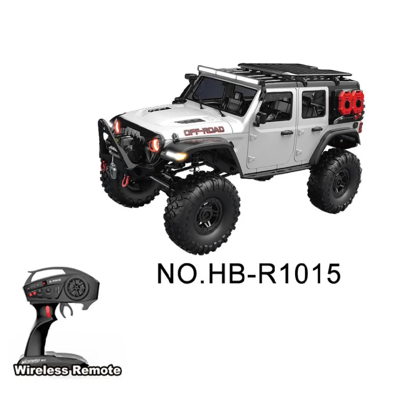 RC 1/10 Scale Remote Control Off-Road Rock Crawler Truck - 4WD RTR Climbing Vehicle with LED Lights and Lithium Battery