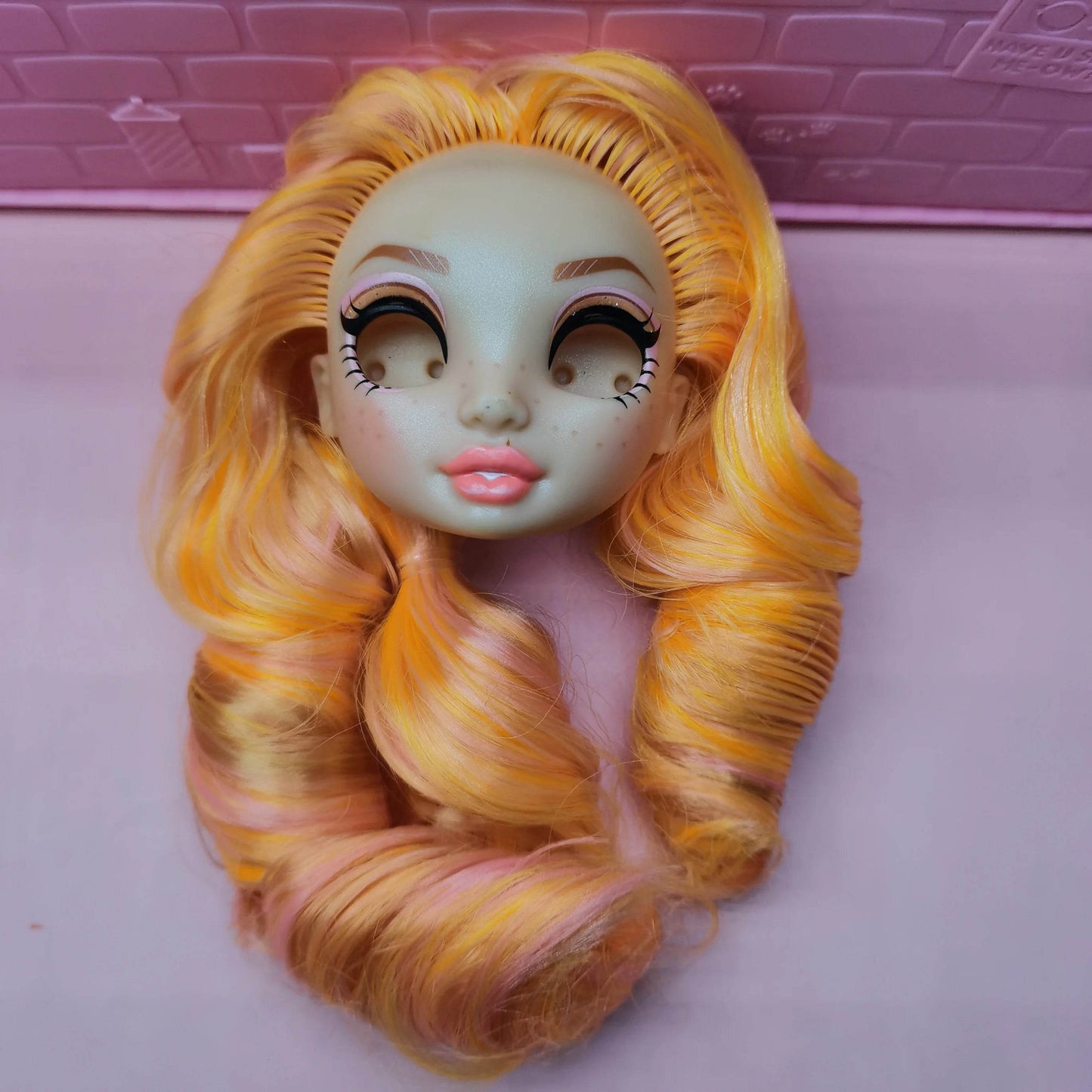 New Doll Head 29cm Rainbow Eyeless For DIY Dress Up - ToylandEU
