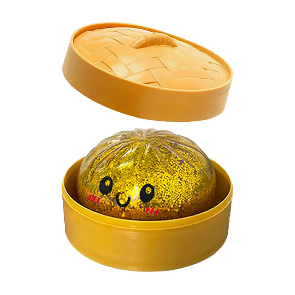 Glitter Dumpling Squishy | 6 Pack | Stress Relief Toy | Comes With Box