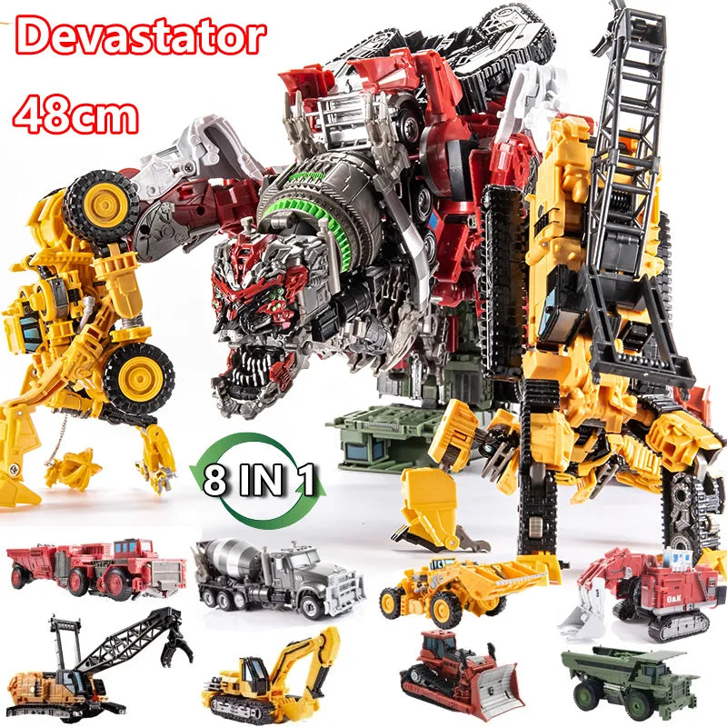 2022 New Devastator adaptable Robot 8 IN 1 Blender Bulldozer Car - ToylandEU