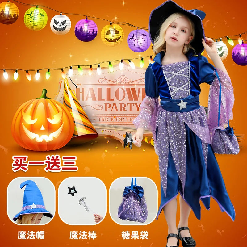 Enchanting Witch Costume Set for Girls: Perfect for Halloween & More!