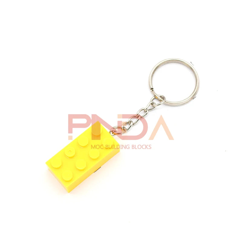 MOC Key Chain Bricks | 10 Pcs Pack | 2X4 Compatible Plates | Kids Craft Set
