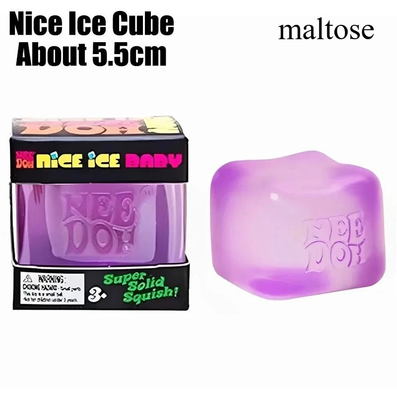 Sensory Knead Cube | Translucent Ice Texture | 7.5 Cm Anxiety Relief Toy