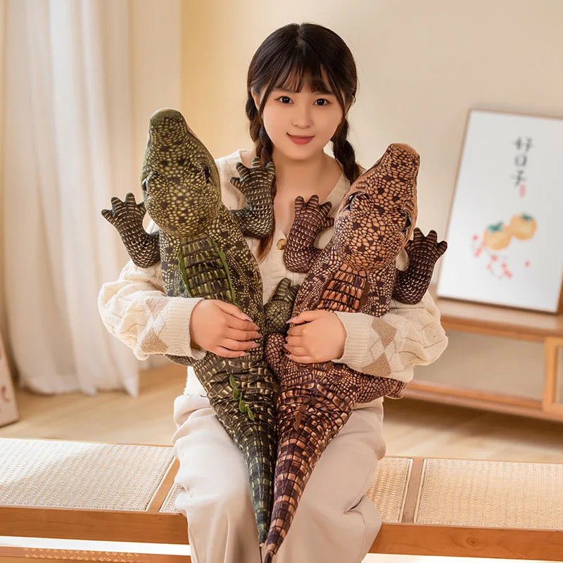 Giant Alligator Plush Pillow Toy 100cm Realistic Cuddle Companion