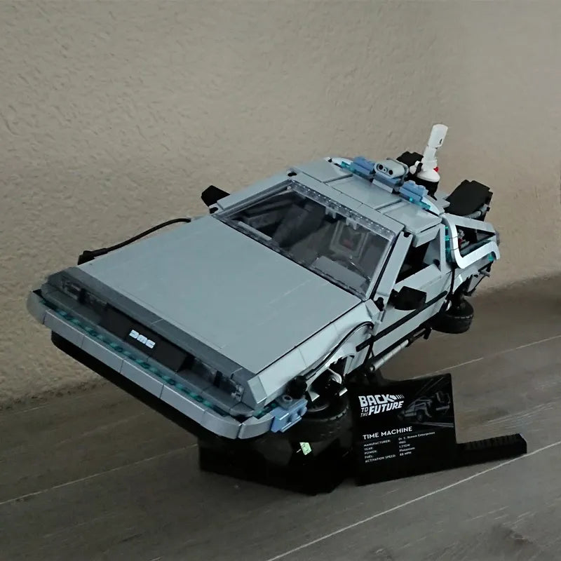 Back to the Future Time Machine Display Stand - MOC Bricks Set for 10300
