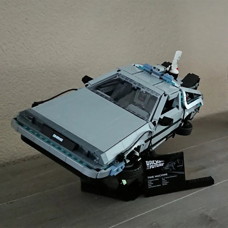 Back to the Future Time Machine Display Stand - MOC Bricks Set for 10300 - ToylandEU