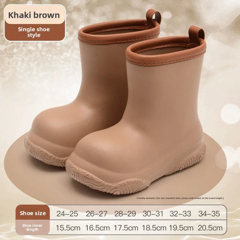 Kids Rain Boots | Waterproof | Eva Soft Sole | Boys Girls Ages 4-6