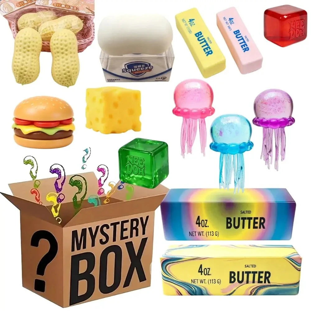Fidget Squishy Blind Box | Food and Foot Designs | Mochi Squeeze Toys