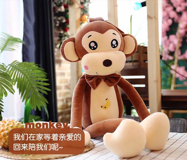 Creative Cute Cartoon Plush Monkey Doll with Long Arms and Legs Baby Sleeping Pillow Gift - ToylandEU
