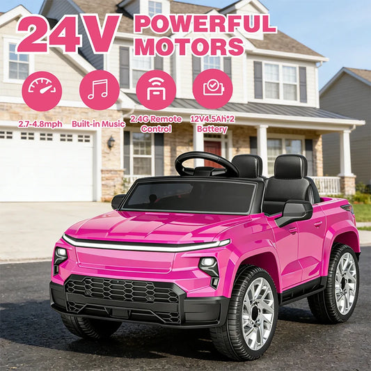 Kids Ride On Truck | 24V Remote Control | 2 Seater Chevy Truck | Ages 3 To 6