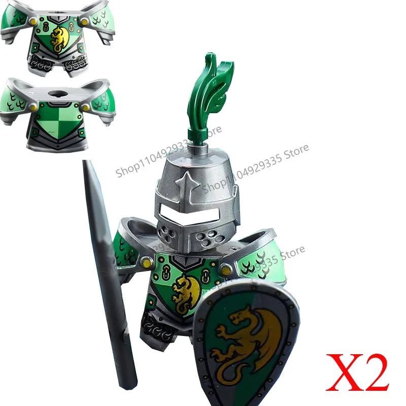 Micro Blocks | Medieval Knight Figures | Plastic Model Kit | Ages 14 Plus